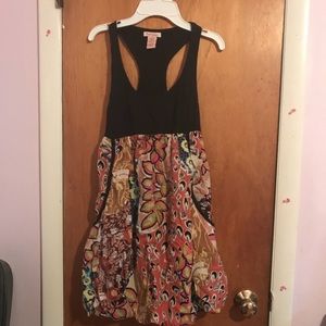 Black mini-dress tribal patterned bottom